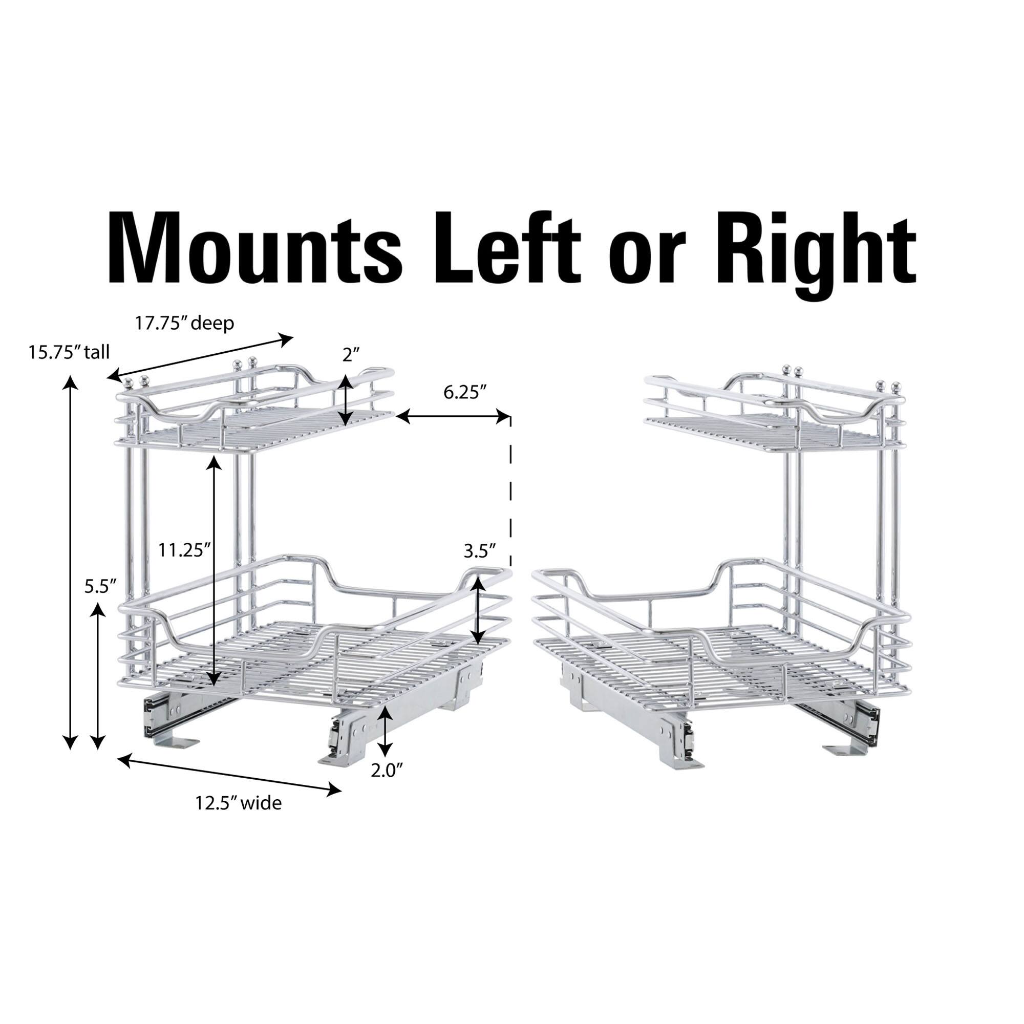 Household Essentials Glidez Lined 2-Tier Cabinet Organizer